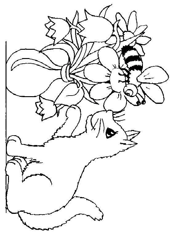 Plansa de colorat cu Pisica 82 103